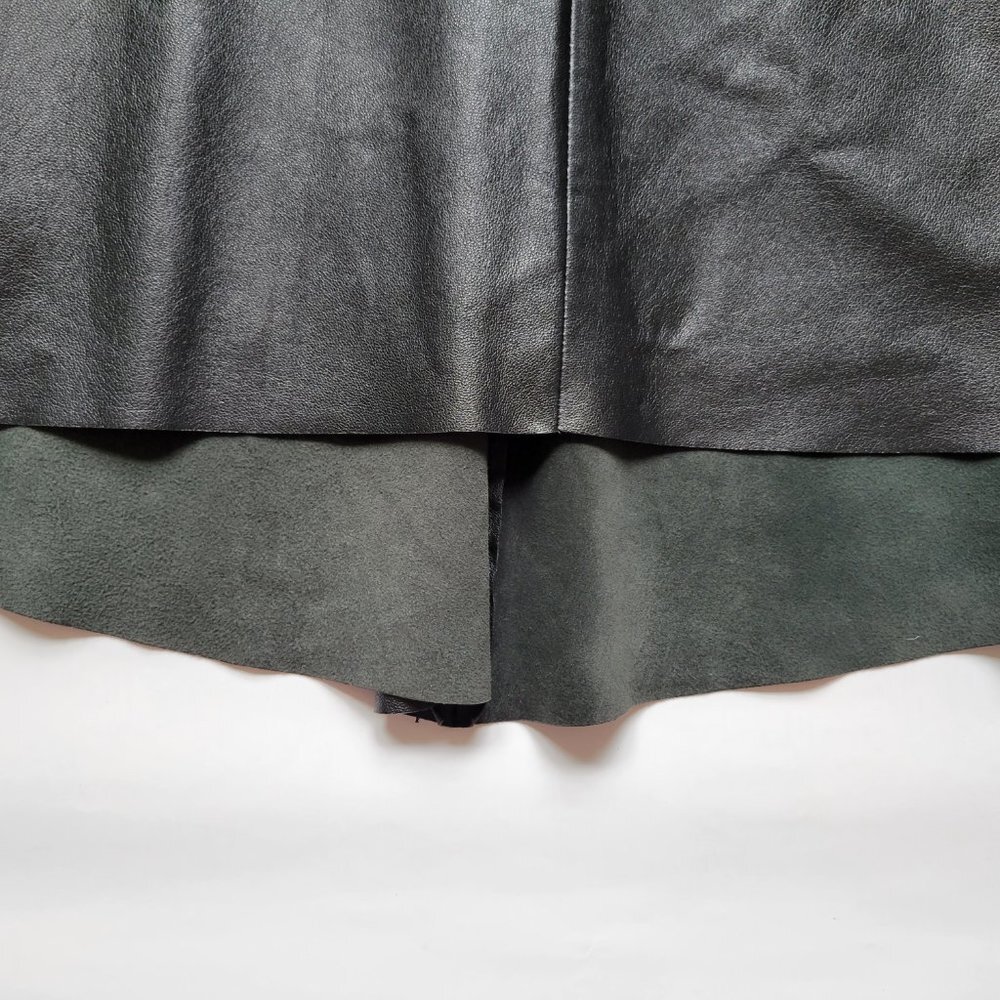 DKNY WOMENS LEATHER SKIRT HI LOW HEM SIZE 6 - Picture 2 of 13